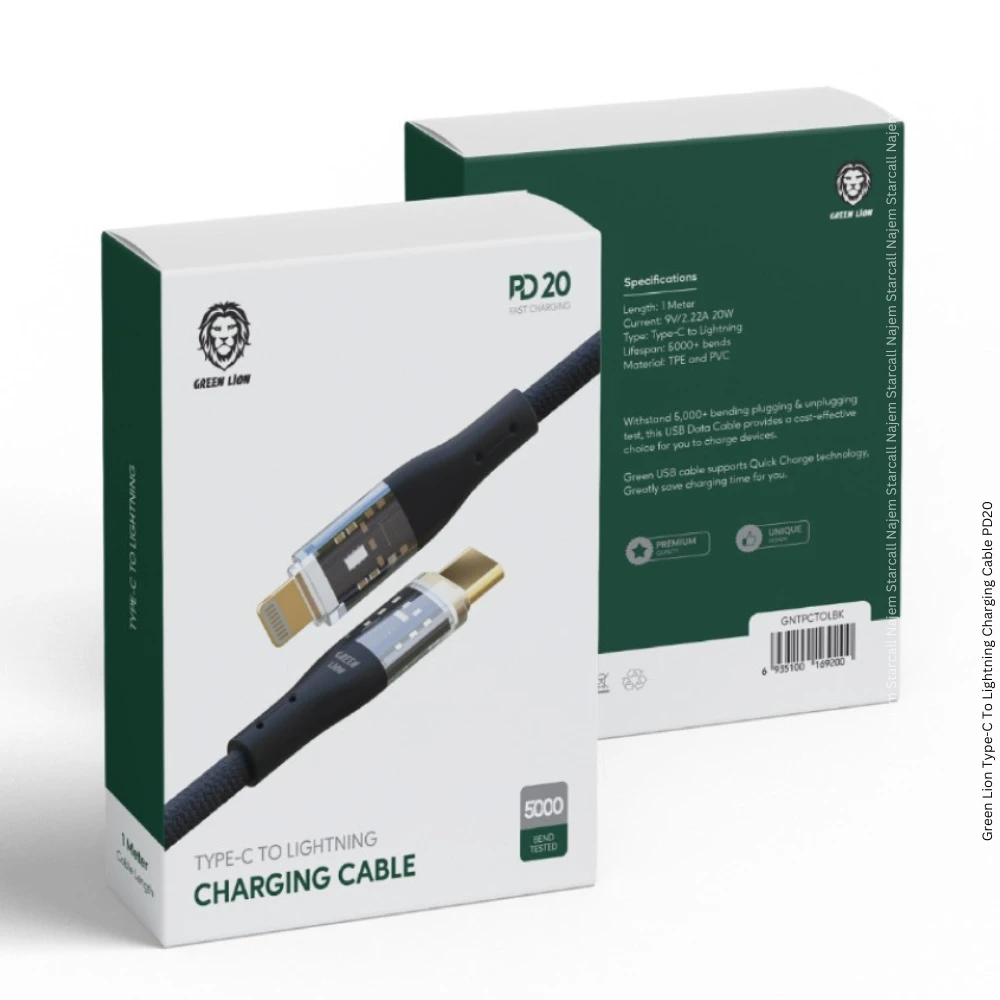 Green Pd20W+Pd20WTotal : 40W TYPE C TO LIGHTNING CABLE
