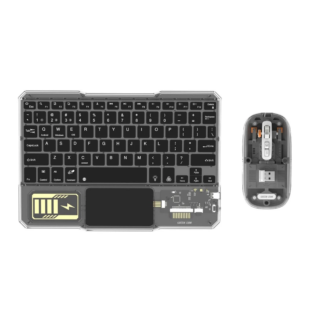 Transparent Duo Wireless Keyboard & MOUSE BLACK