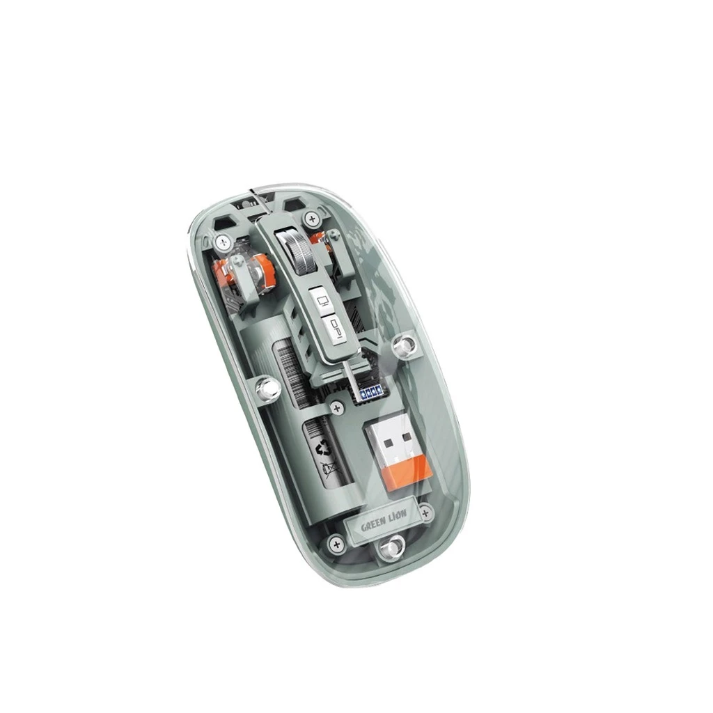 Green Lion Transparent Mouse 2 1600DPI - Blue