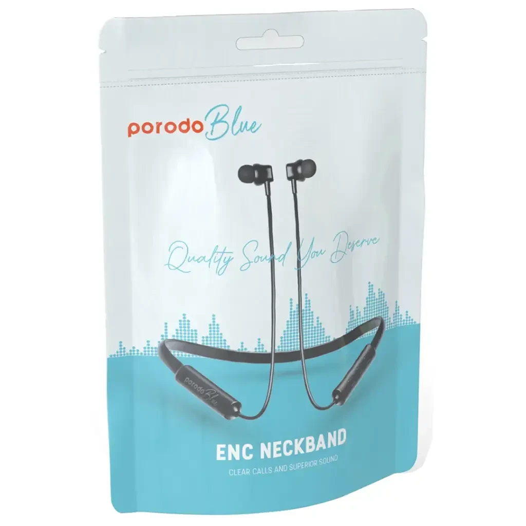Porodo Blue ENC Neckband In-Ear Headphones